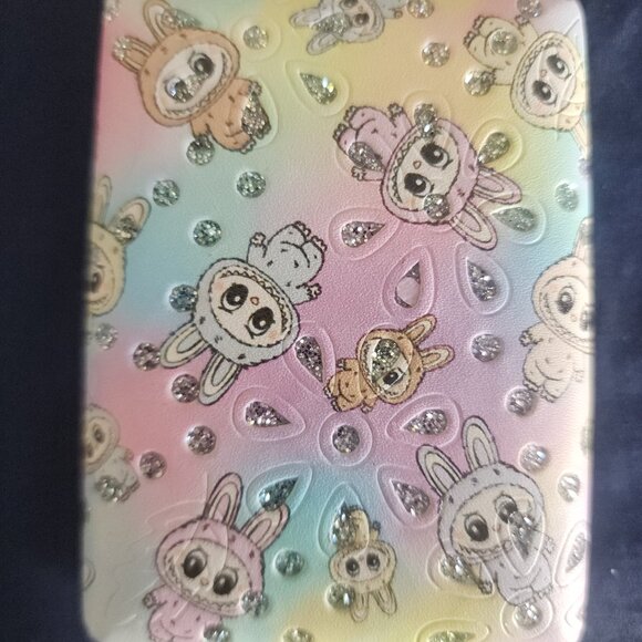 Labubu Monster makeup compact or pocket mirror with crystals NEW 3.5x2.5 inches - Picture 2 of 5